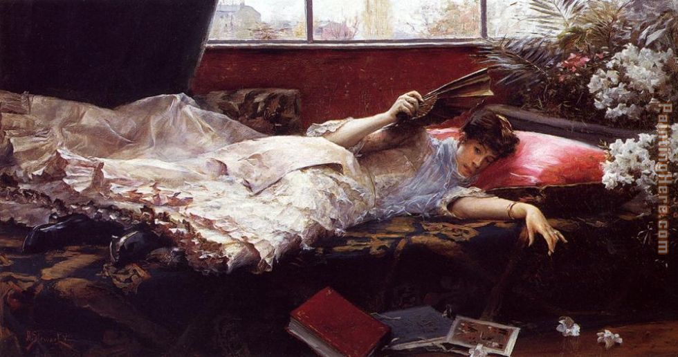 An Idle Afternoon painting - Julius LeBlanc Stewart An Idle Afternoon art painting